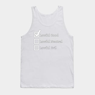 Lawful Good DND 5e Pathfinder RPG Alignment Role Playing Tabletop RNG Checklist Tank Top